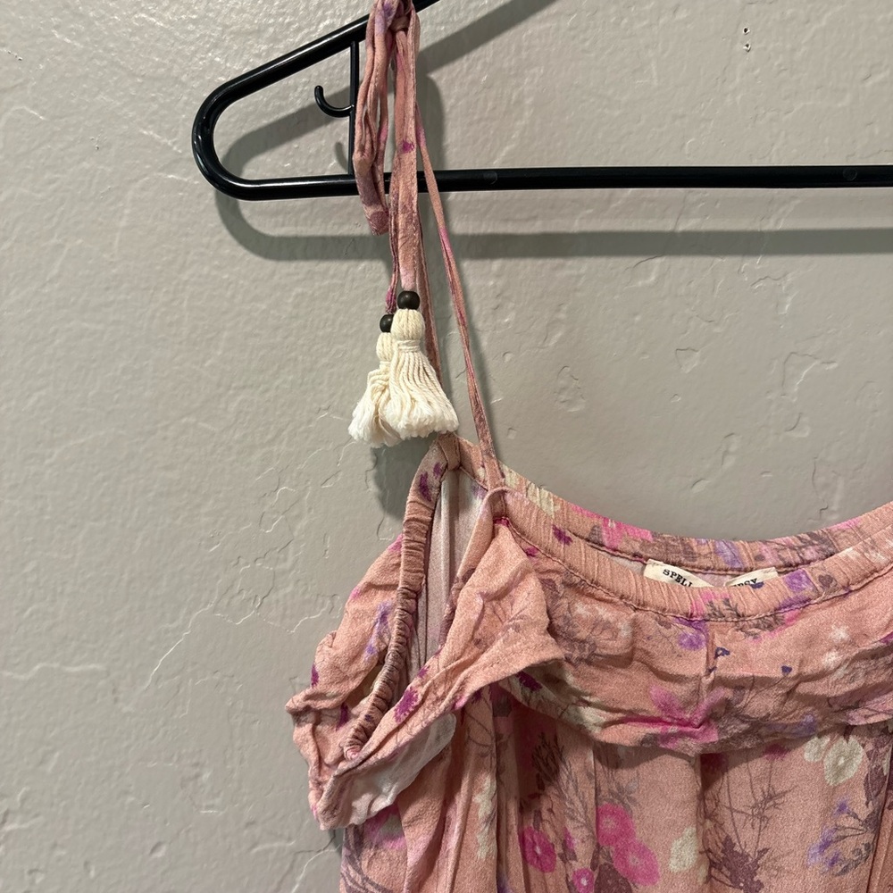Spell & The Gypsy Pink Spaghetti Strap Long Dress - Picture 5 of 8